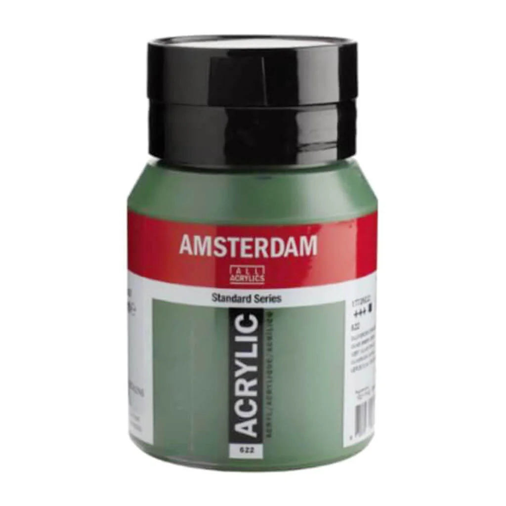 Amsterdam Standard Acrylic Paint Jar 500ml Olive Green Deep