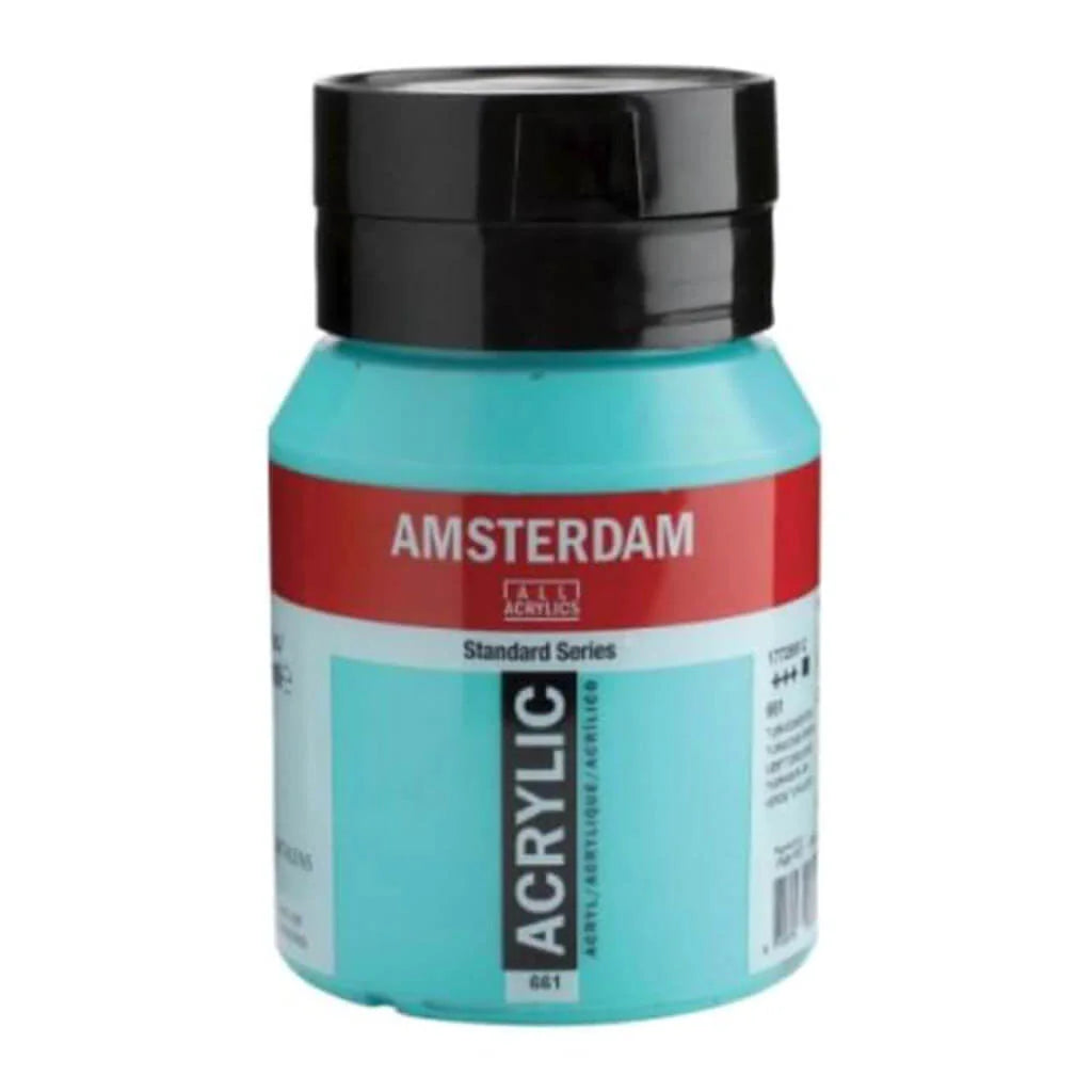 Amsterdam Standard Acrylic Paint Jar 500ml Turquoise Green