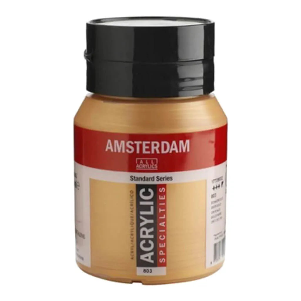 Amsterdam Standard Acrylic Paint Jar 500ml Metallic Deep Gold