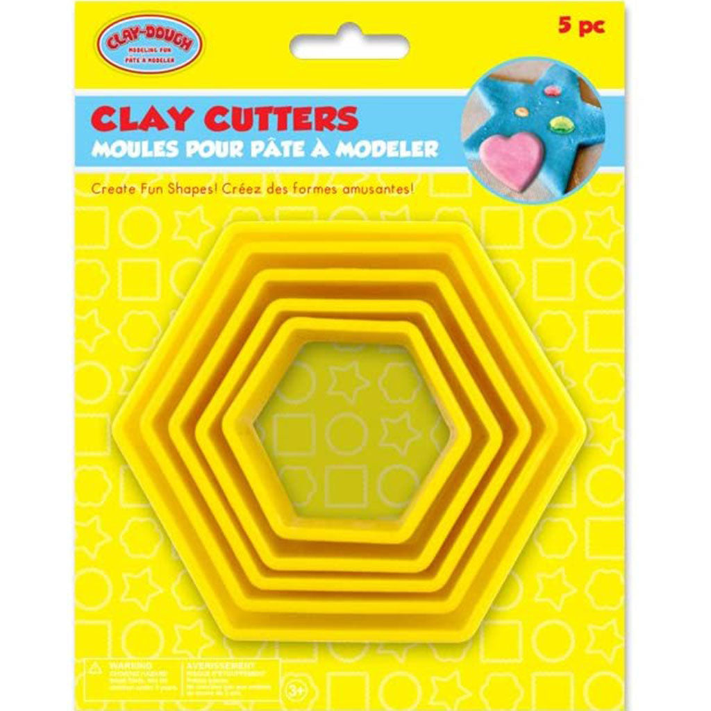 Lil' Artist Clay-Dough Cutters x5 Hexagon