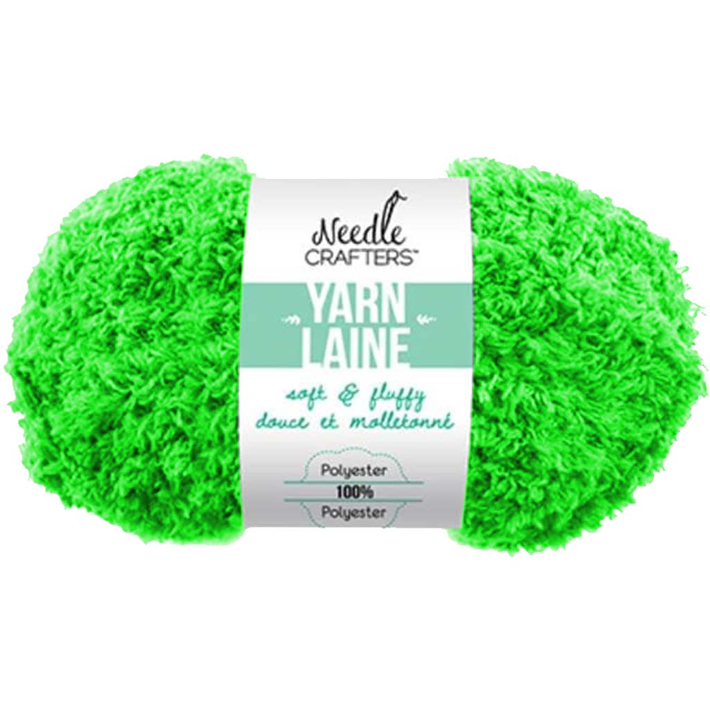Needle Crafters 50g Soft'n'Fluffy Yarn Neon Green