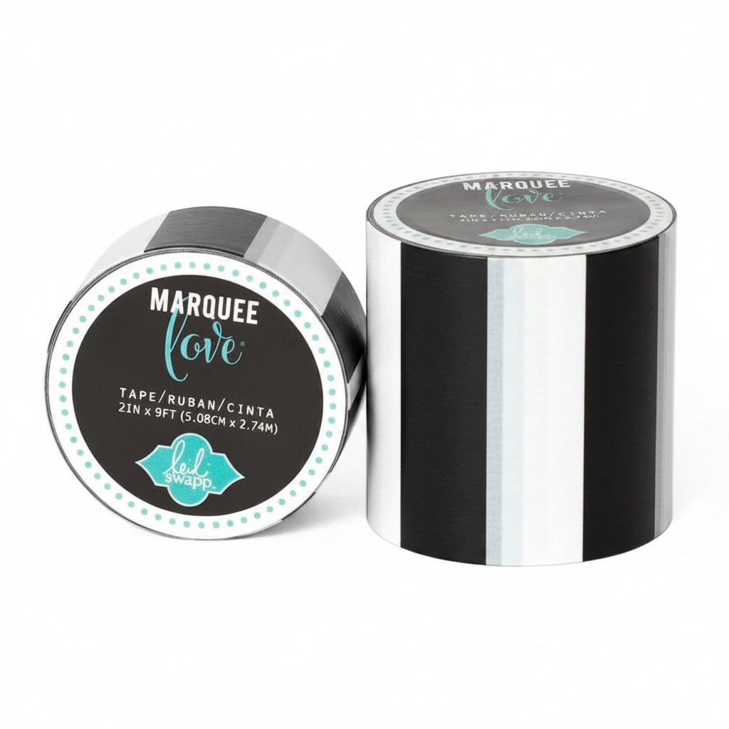 Heidi Swapp Marquee Love Black Stripe Washi Tape 2in x 9ft