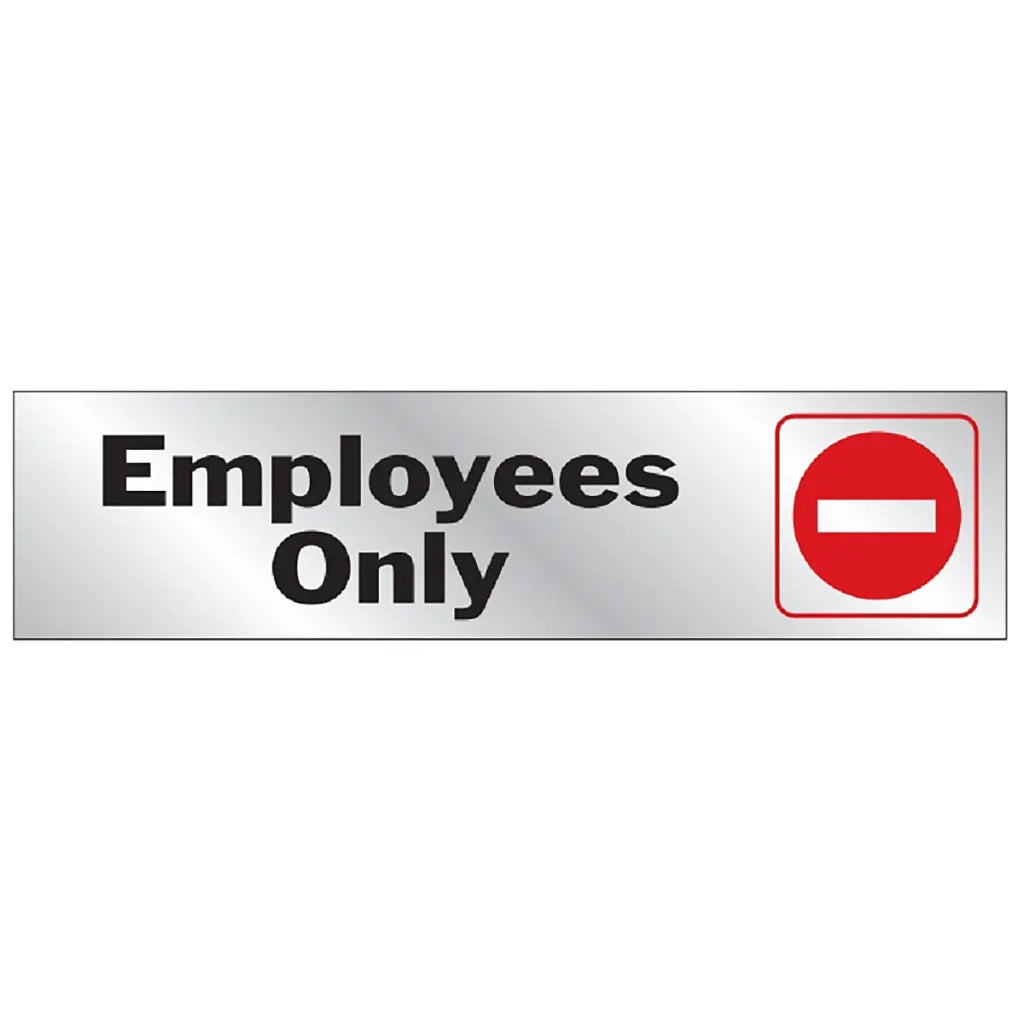 Employees Only Sign, 2in x 8in