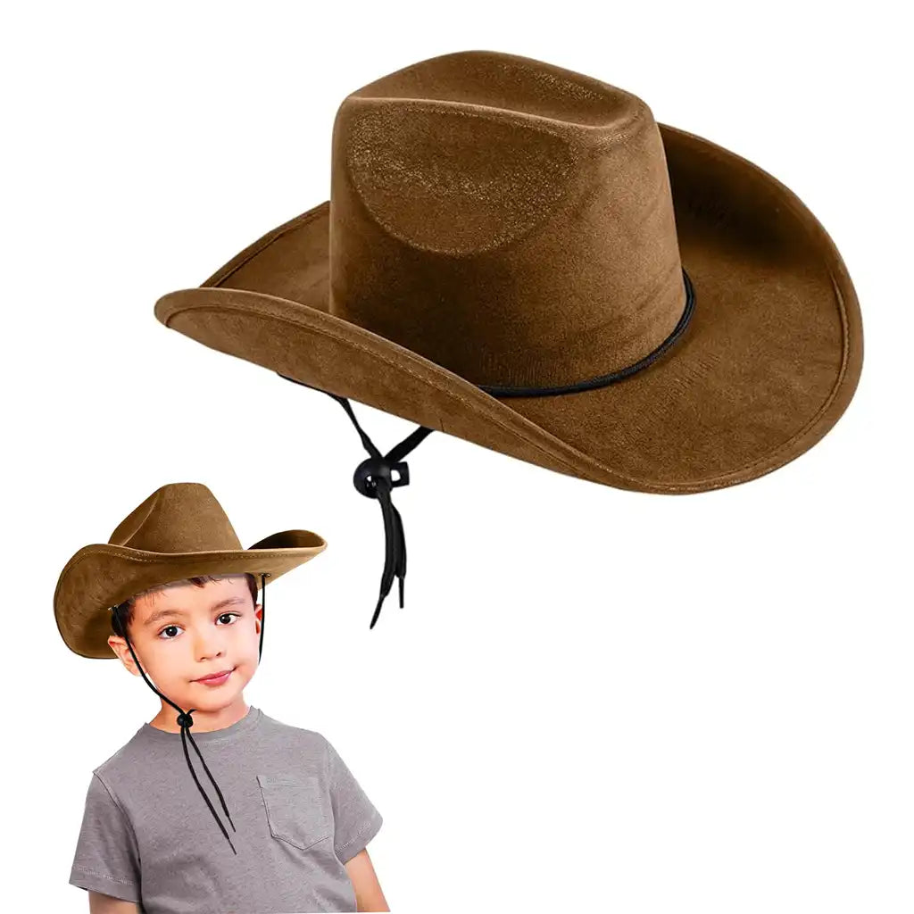 Child's Faux-Suede Cowboy Hat, Brown