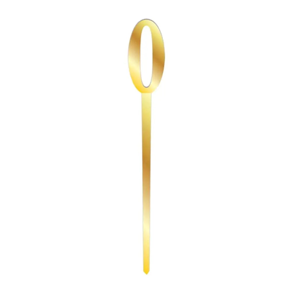 Gold Number Topper 0