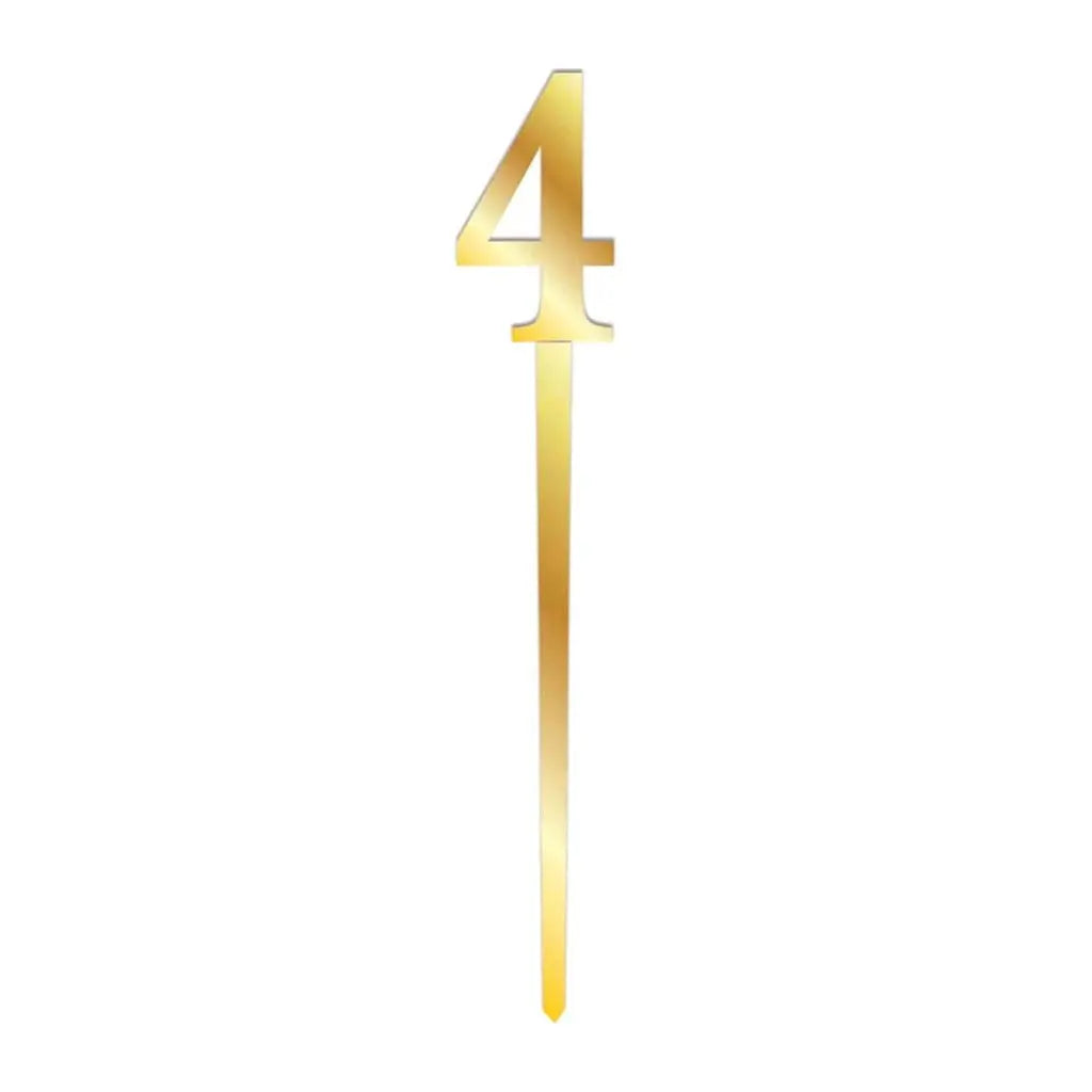 Gold Number Topper 4