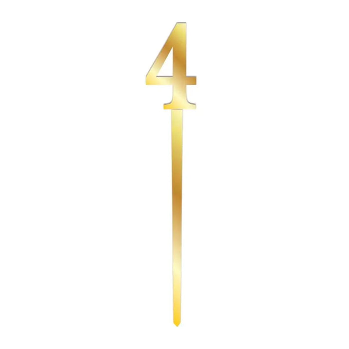Gold Number Topper 4
