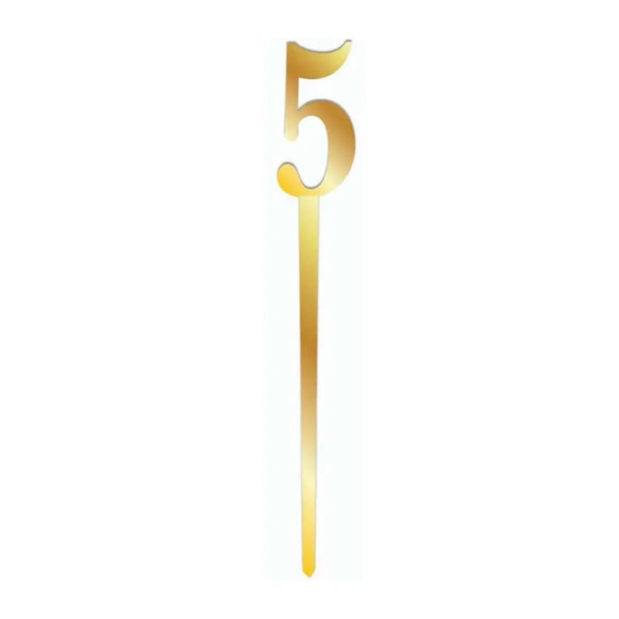 Gold Number Topper 5