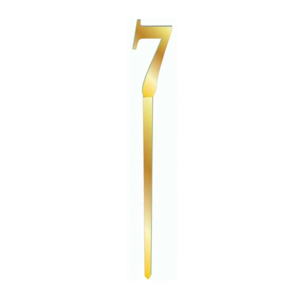 Gold Number Topper 7