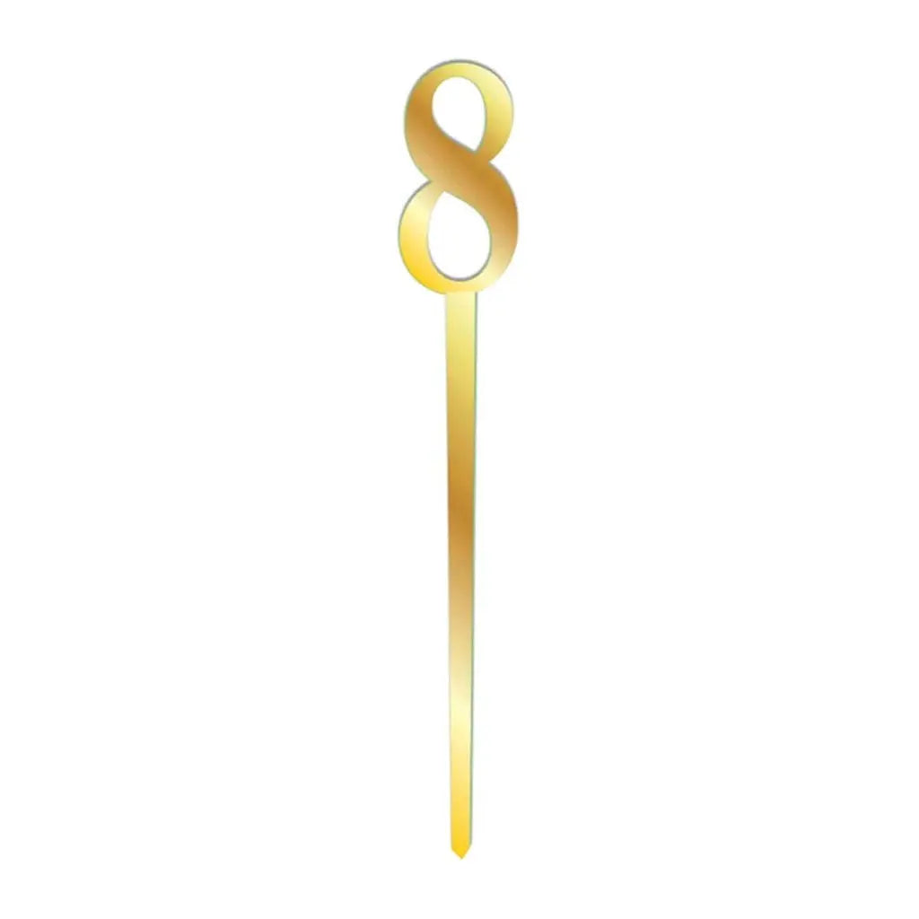 Gold Number Topper 8