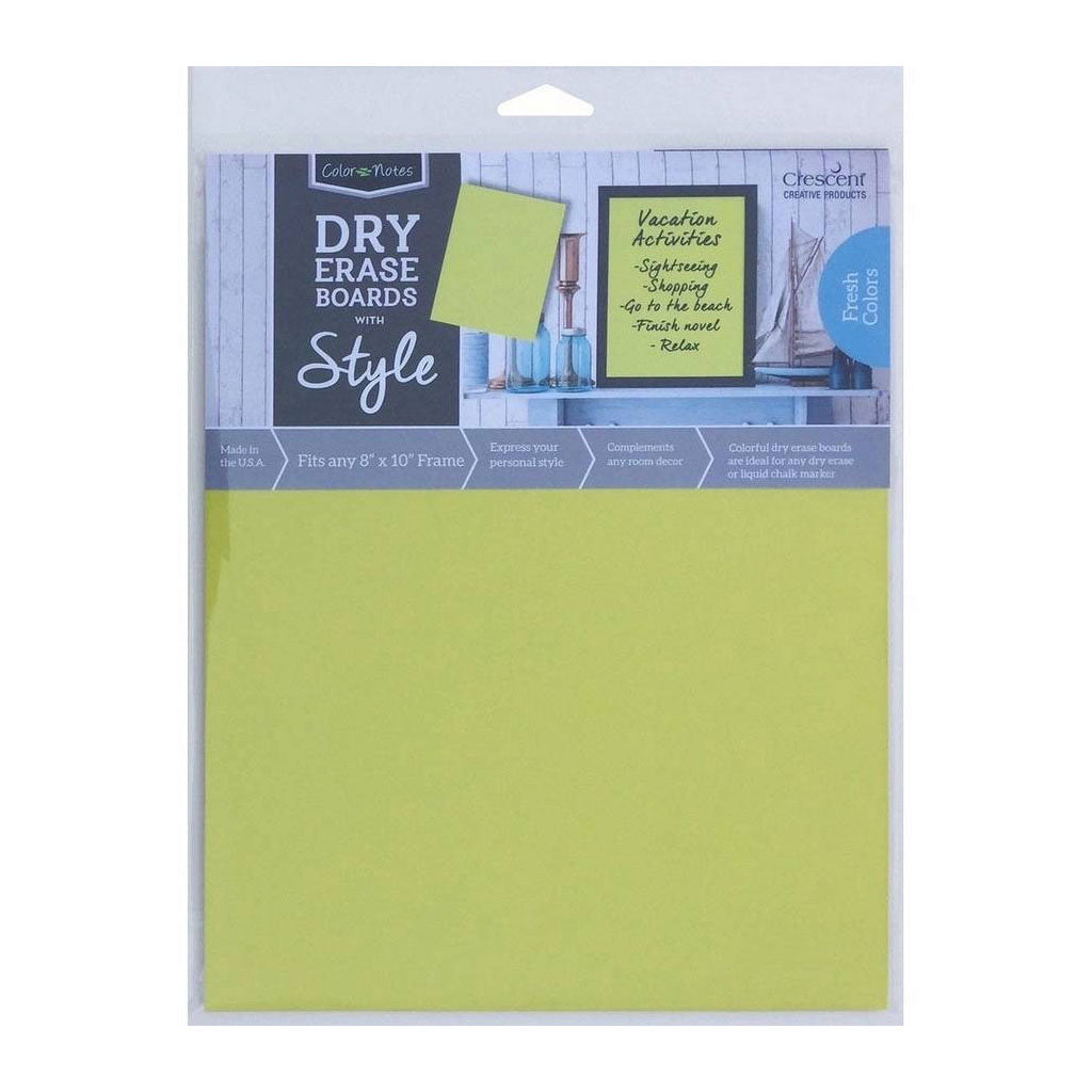 Dry Erase Board 8in x 10in Chartreuse