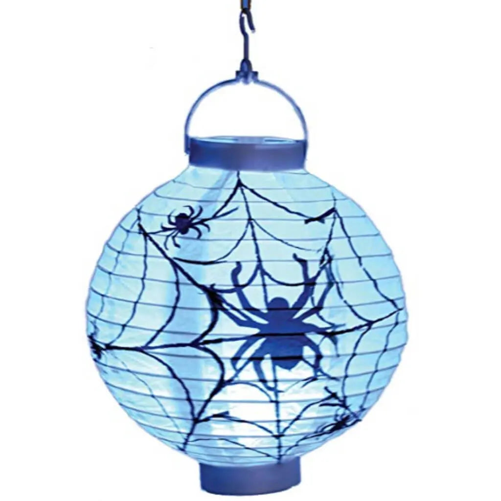 Light Up Spider Web Paper Lantern, 8in