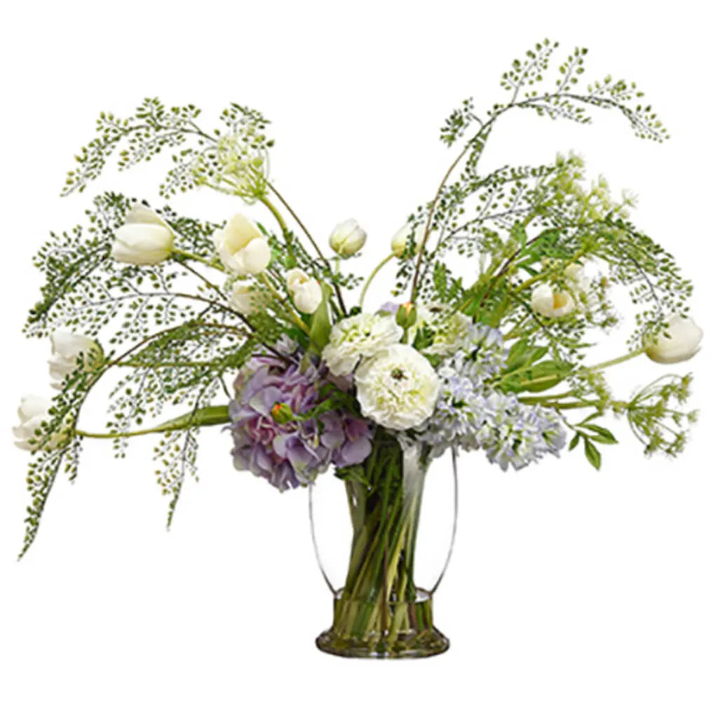 Hydrangea / Tulip / Fern 26in H x 28in W x 38in L