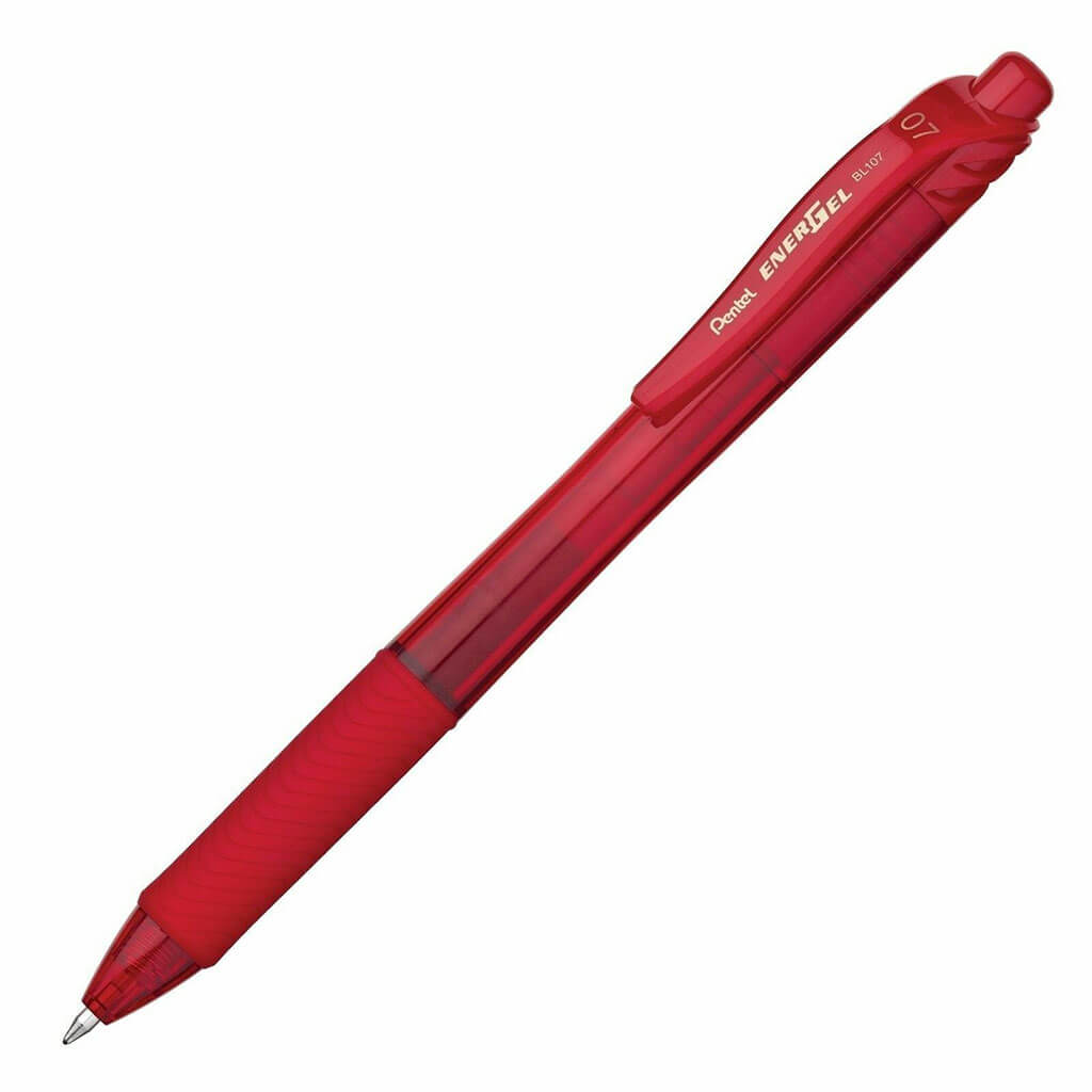 EnerGel-X Retractable Medium Liquid Gel Pen 0.7mm, Red