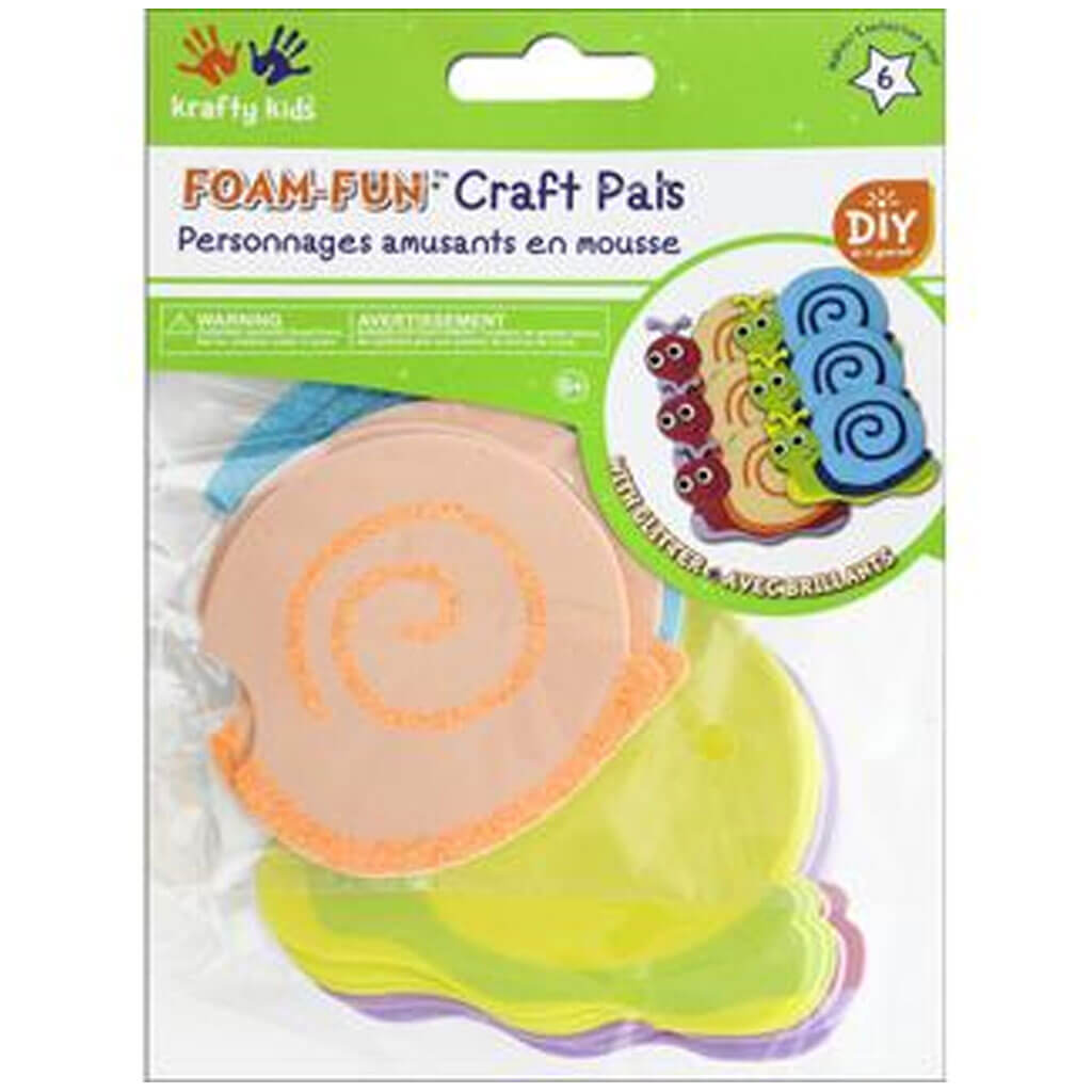 Krafty Kids Kit: DIY Foam Pal Kits Kit Makes 6 Snailed It!