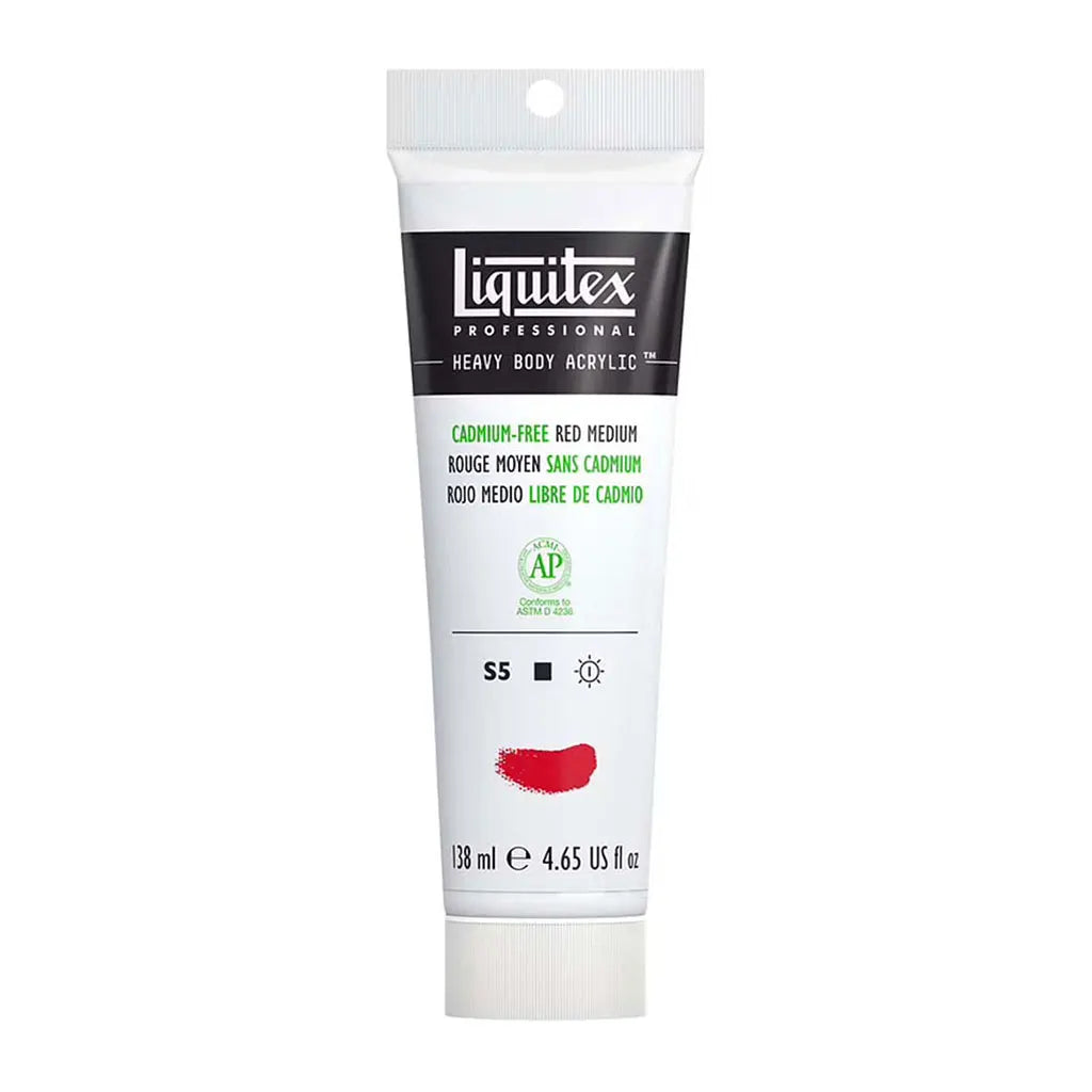 Liquitex Professional Heavy Body Acrylic 138ml (4.65oz) Cadmium Free Red Medium S5