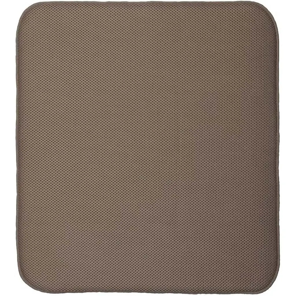 Idry Kitchen Mat Solid Large 18in x 16in, Mocha/Ivory