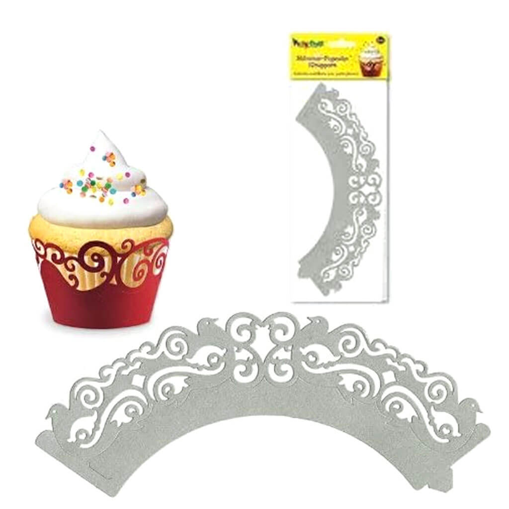 Party Craft Shimmer Cupcake Wrappers x6