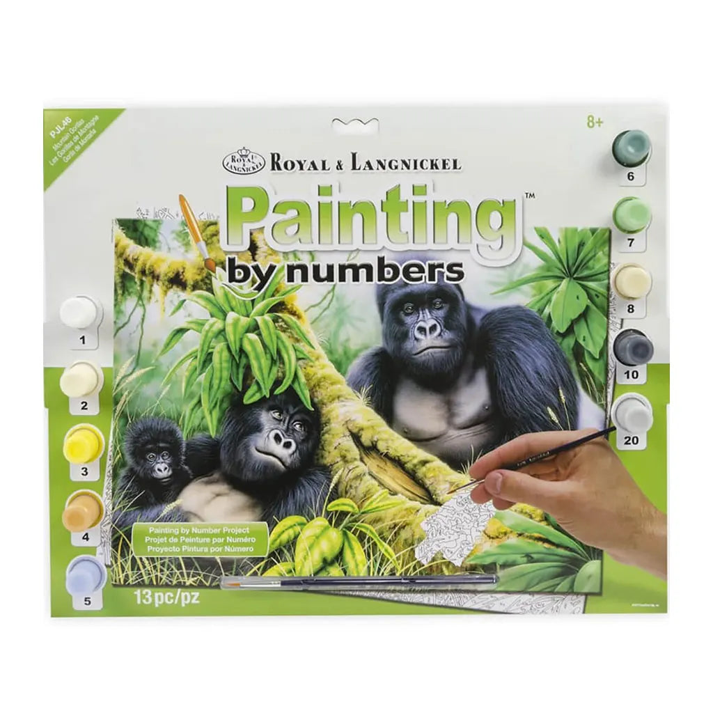 Paint by Number 11.25in x 15.375in Mountain Gorillas