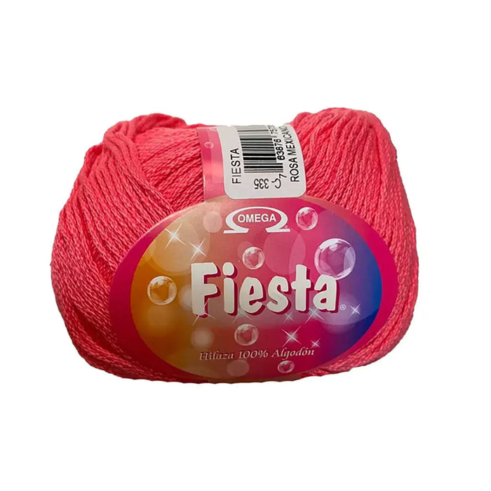 Fiesta Yarn Omega Cotton 100g, Rosa Maxicano