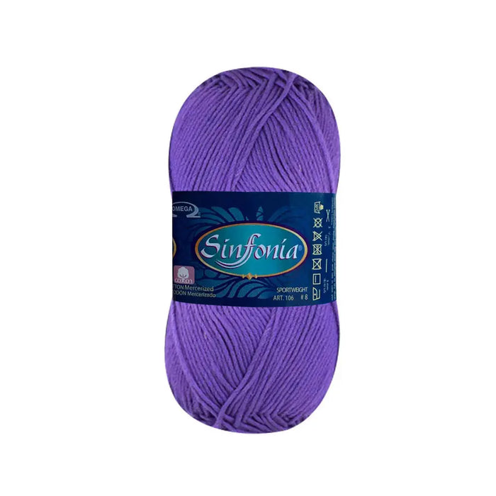 Sinfonia Yarn Omega Cotton 100g, Morado