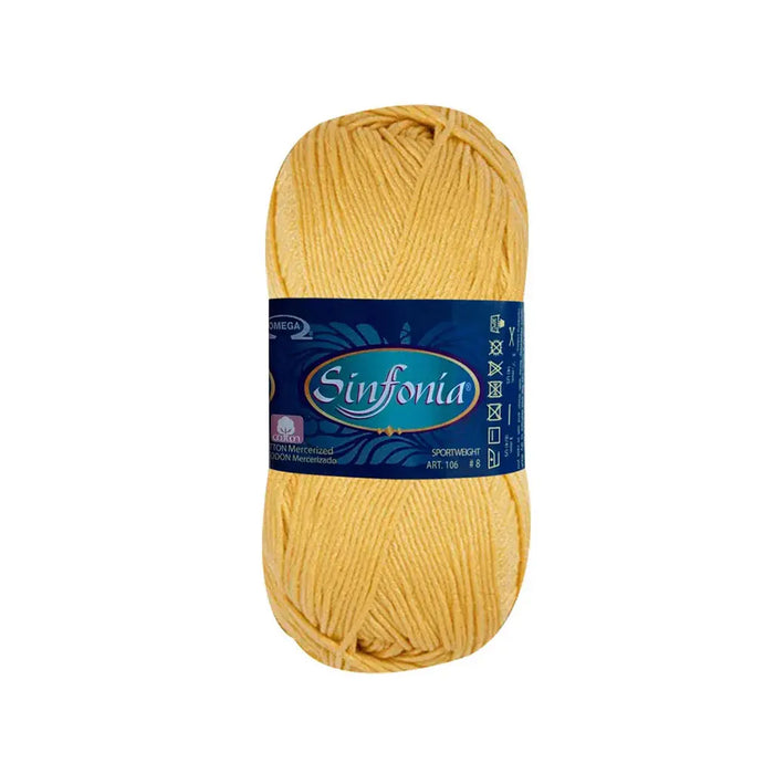 Sinfonia Yarn Omega Cotton 100g, Amarillo Medio