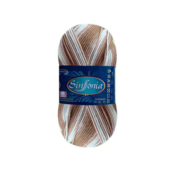 Sinfonia Yarn Omega Cotton 100g, Matizado Kaky