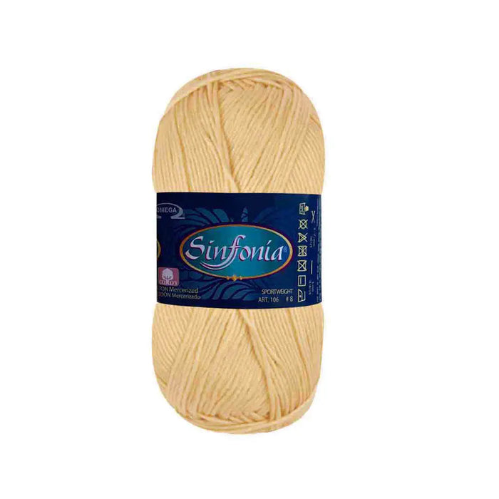 Sinfonia Yarn Omega Cotton 100g, Trigo