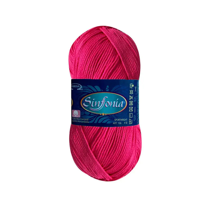 Sinfonia Yarn Omega Cotton 100g, Rosa Mexicano
