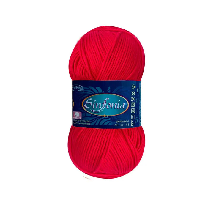 Sinfonia Yarn Omega Cotton 100g, Fresa