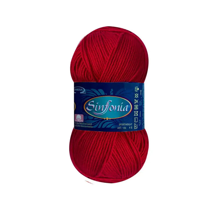 Sinfonia Yarn Omega Cotton 100g, Burdeos