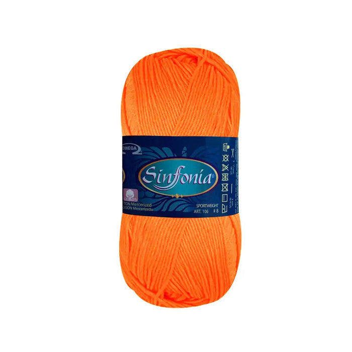 Sinfonia Yarn Omega Cotton 100g, Mandarina