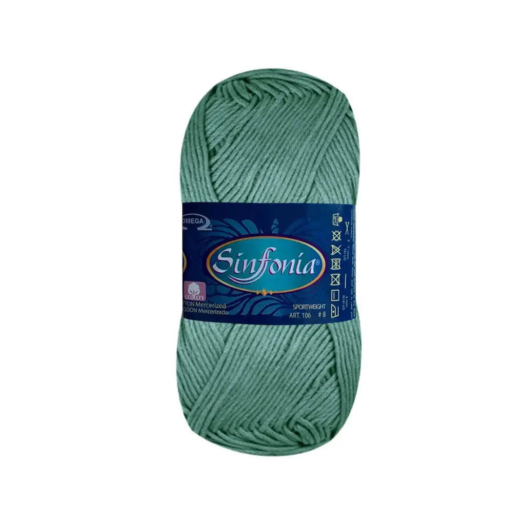 Sinfonia Yarn Omega Cotton 100g, Azul Nordico