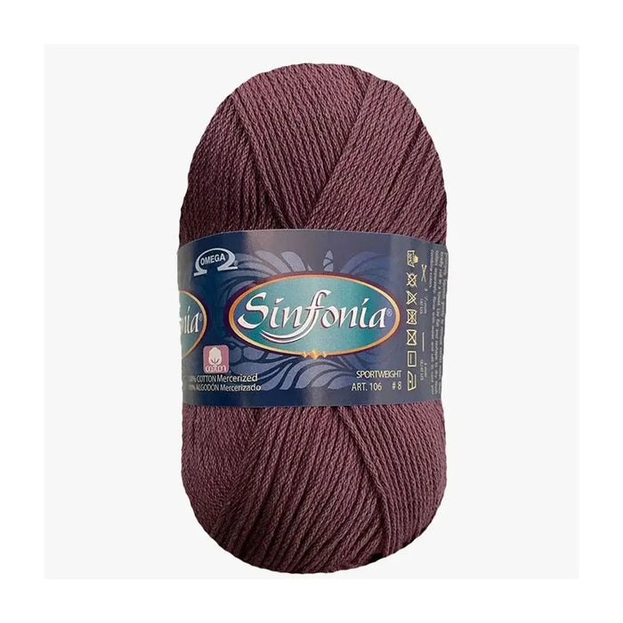 Sinfonia Yarn Omega Cotton 100g, Lavanda Seco