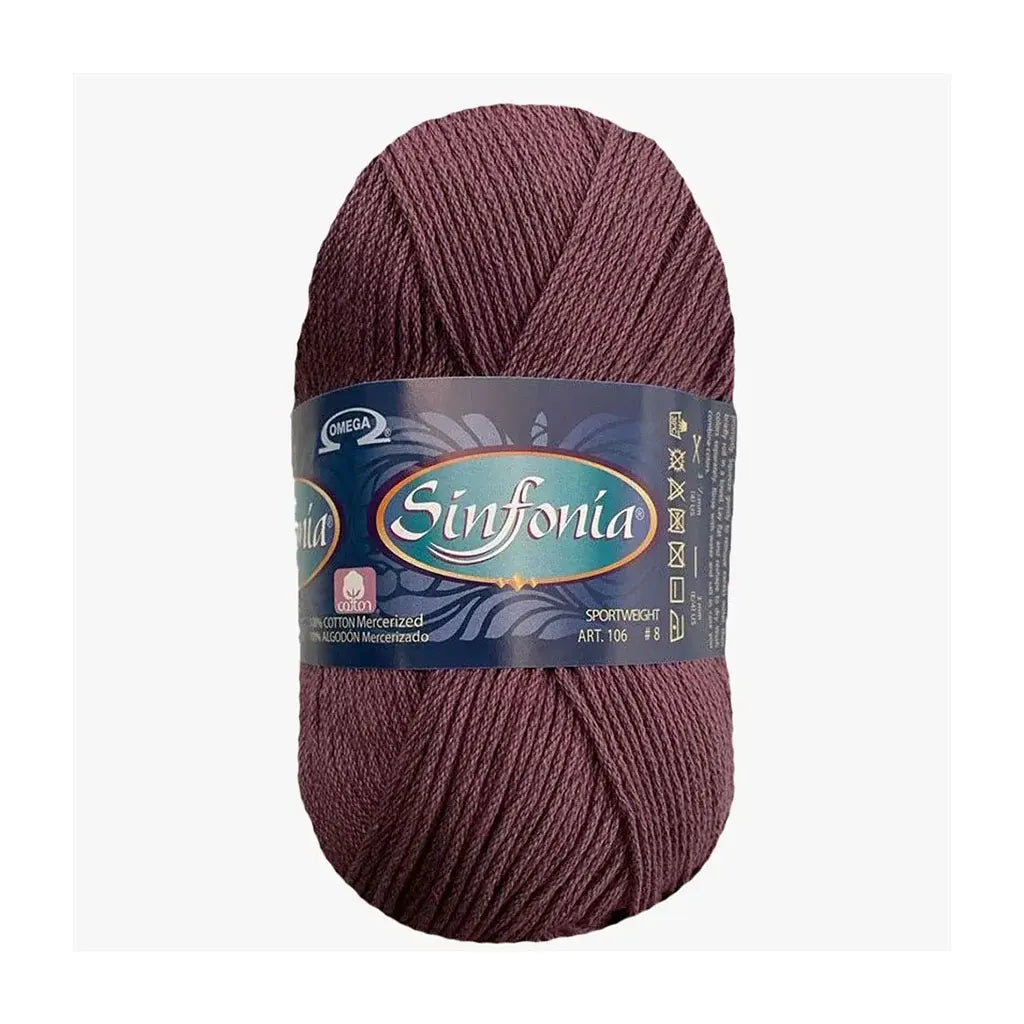 Sinfonia Yarn Omega Cotton 100g, Lavanda Seco