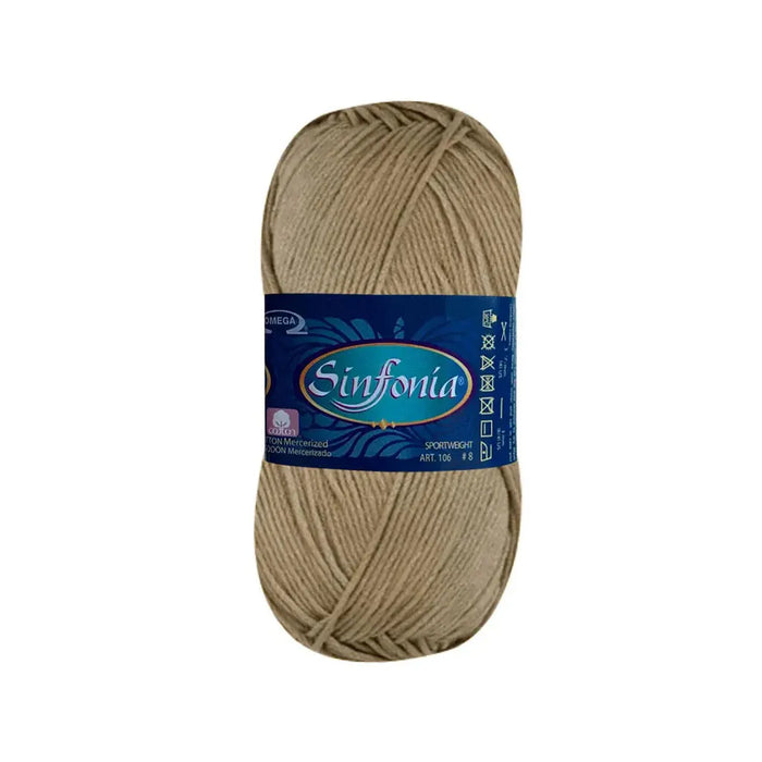 Sinfonia Yarn Omega Cotton 100g, Kaqui