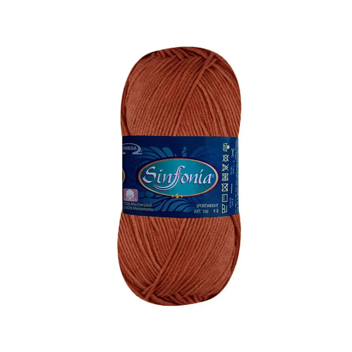 Sinfonia Yarn Omega Cotton 100g, Ladrillo