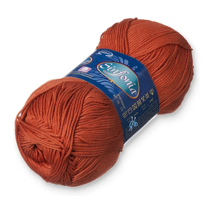Sinfonia Yarn Omega Cotton 100g, Canela Fuerte