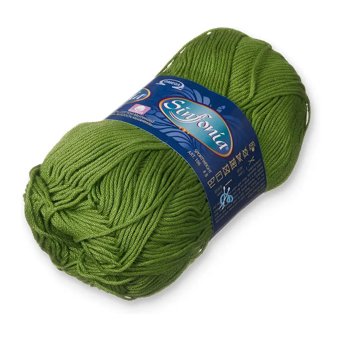 Sinfonia Yarn Omega Cotton 100g, Verde Hoja