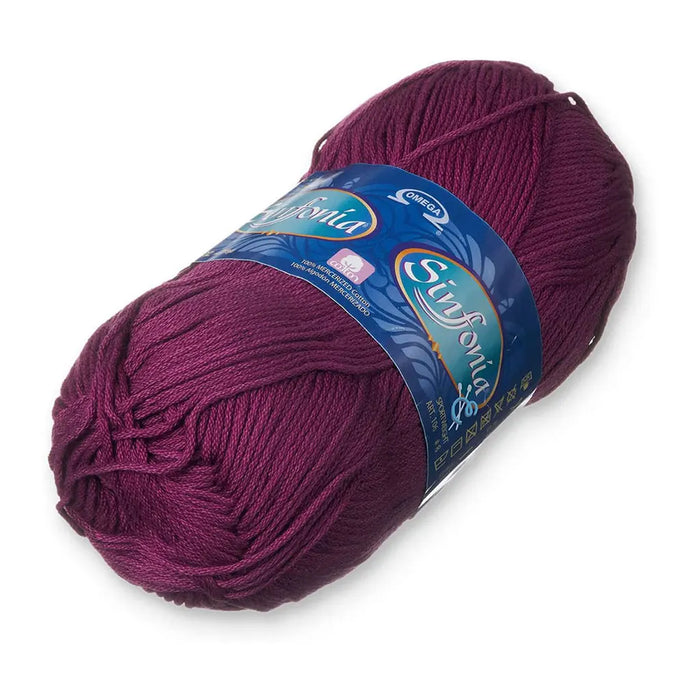Sinfonia Yarn Omega Cotton 100g, Morado Intenso