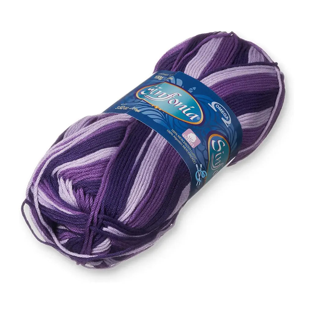 Sinfonia Yarn Omega Cotton 100g, Mat. Morado-Lila