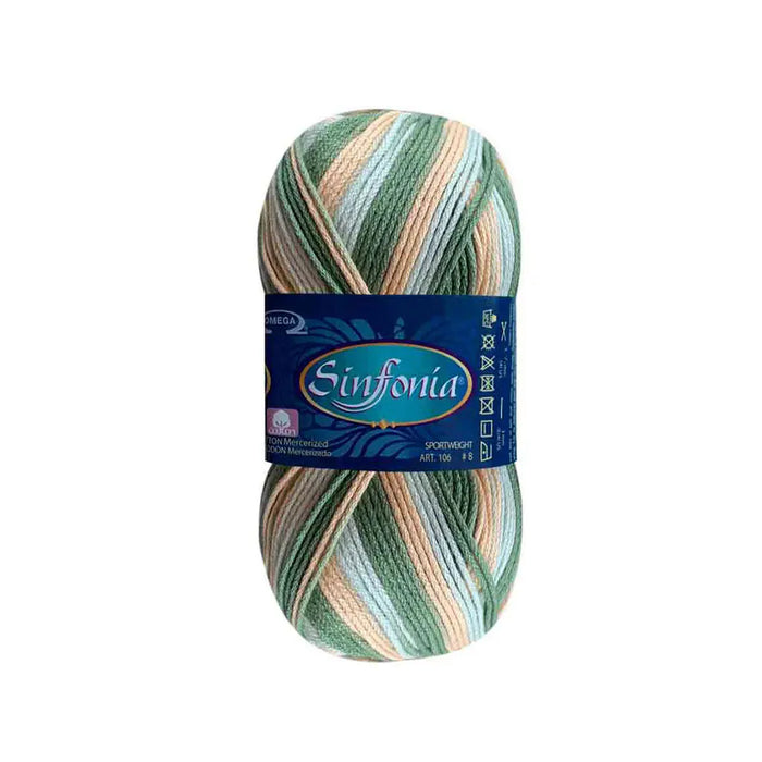 Sinfonia Yarn Omega Cotton 100g, Matizado Fresco