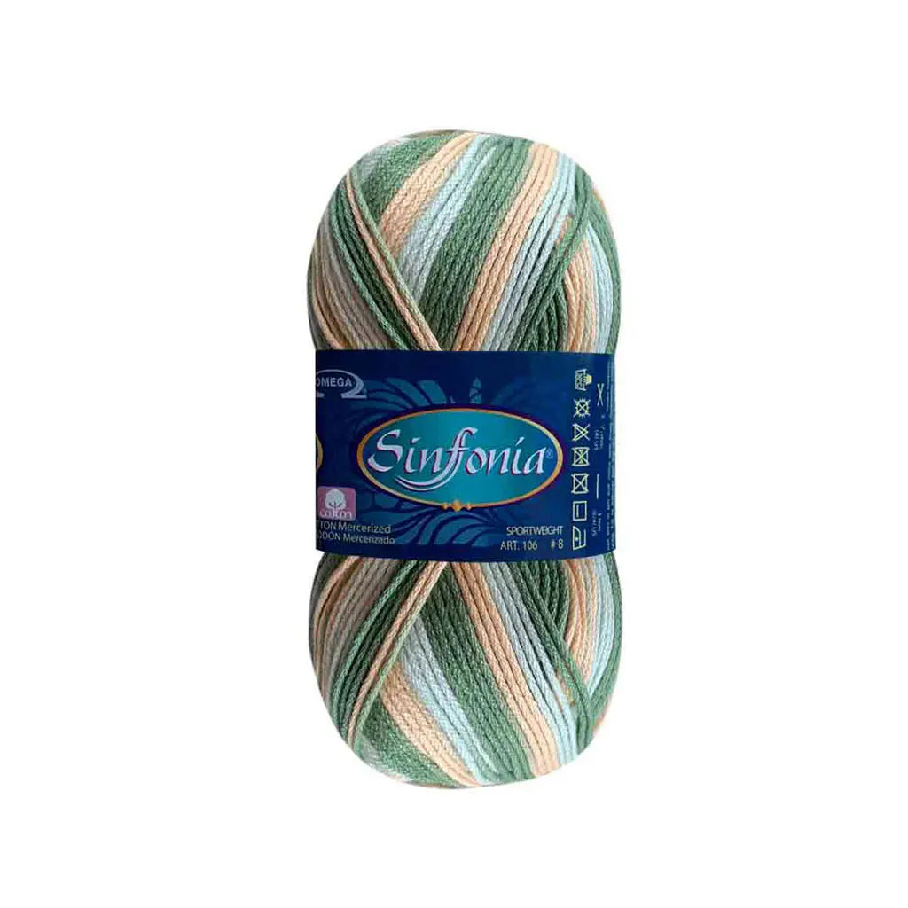 Sinfonia Yarn Omega Cotton 100g, Matizado Fresco