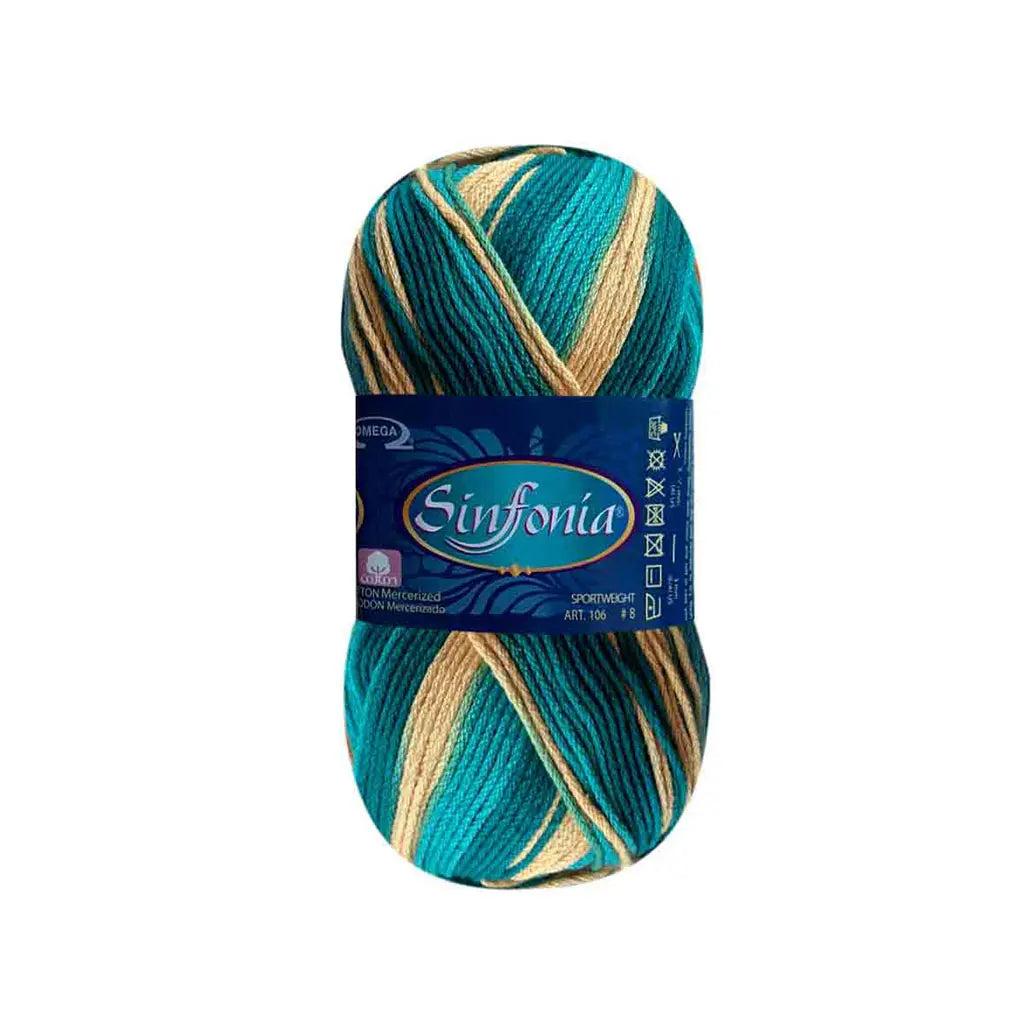 Sinfonia Yarn Omega Cotton 100g, Matizado Espanol