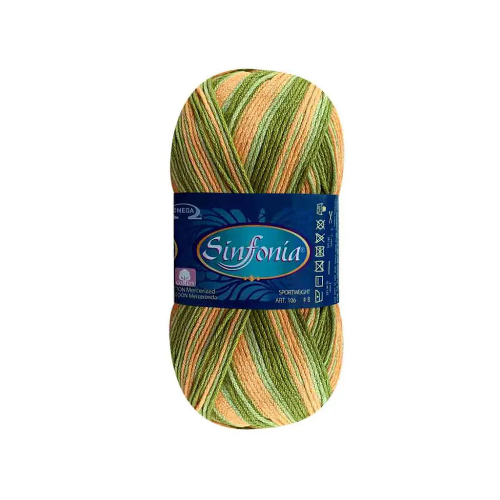 Sinfonia Yarn Omega Cotton 100g, Matizado Melon