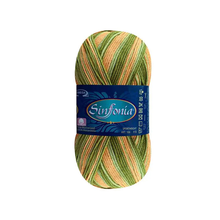 Sinfonia Yarn Omega Cotton 100g, Matizado Melon
