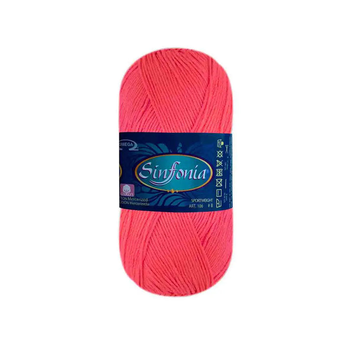 Sinfonia Yarn Omega Cotton 100g, Coral
