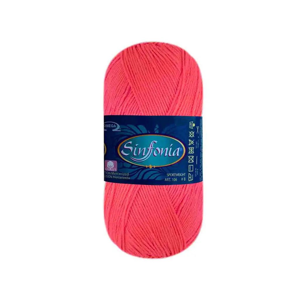 Sinfonia Yarn Omega Cotton 100g, Coral