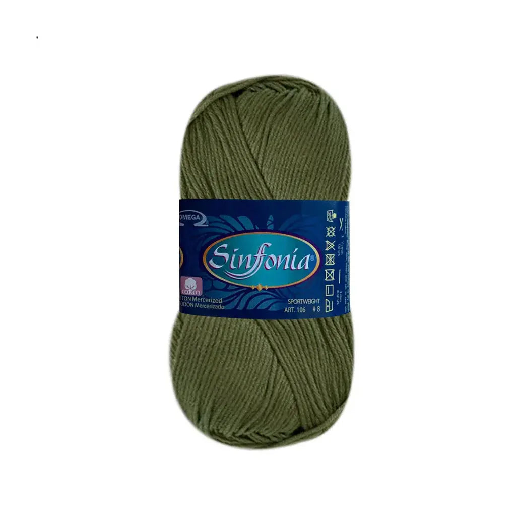 Sinfonia Yarn Omega Cotton 100g, Olivo
