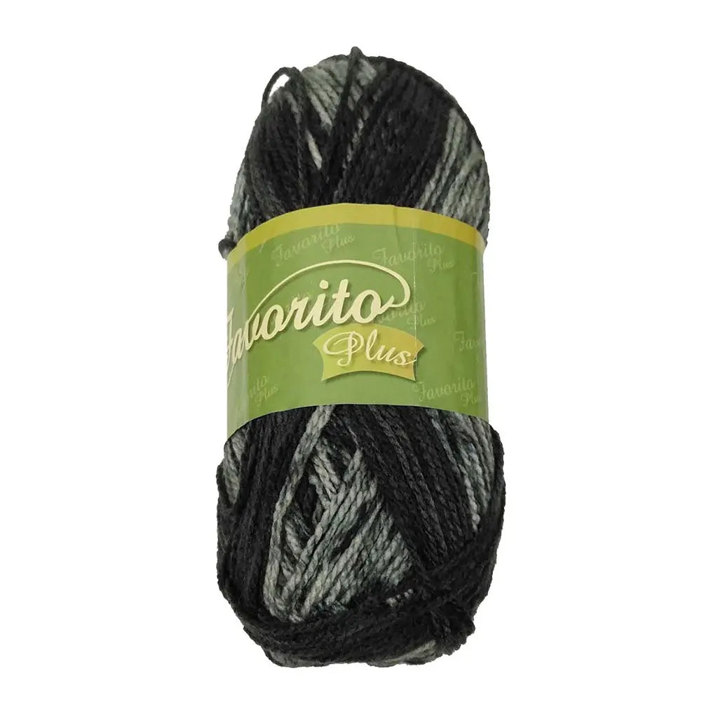 Favorito Plus Yarn 100g, Negro